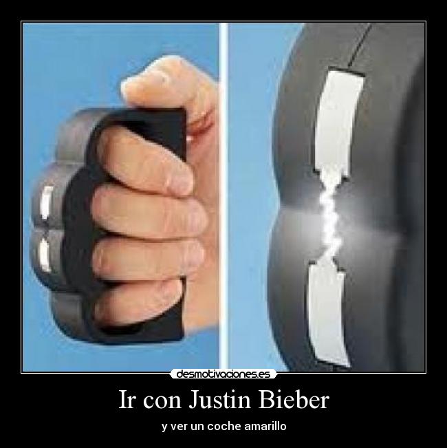Ir con Justin Bieber - y ver un coche amarillo