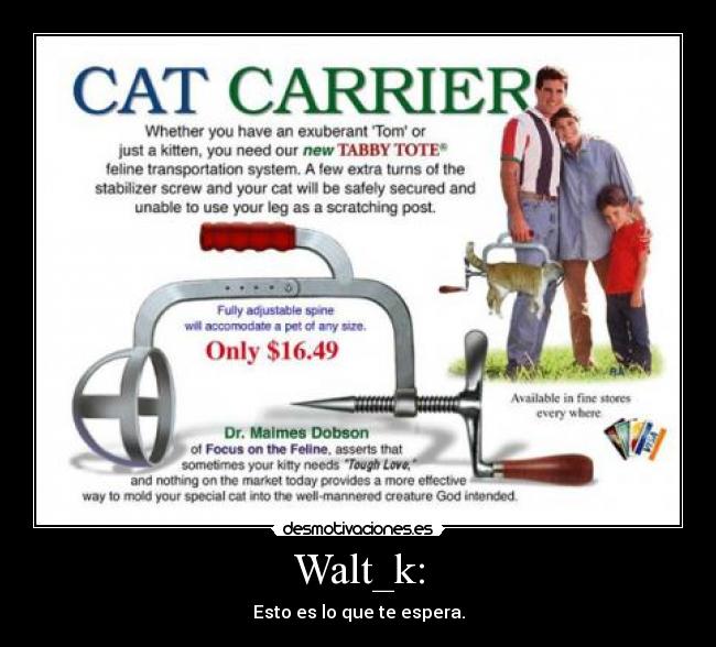Walt_k: - Esto es lo que te espera.