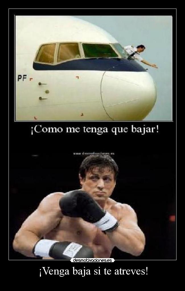 ¡Venga baja si te atreves! -