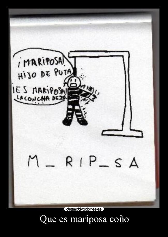 Que es mariposa coño -