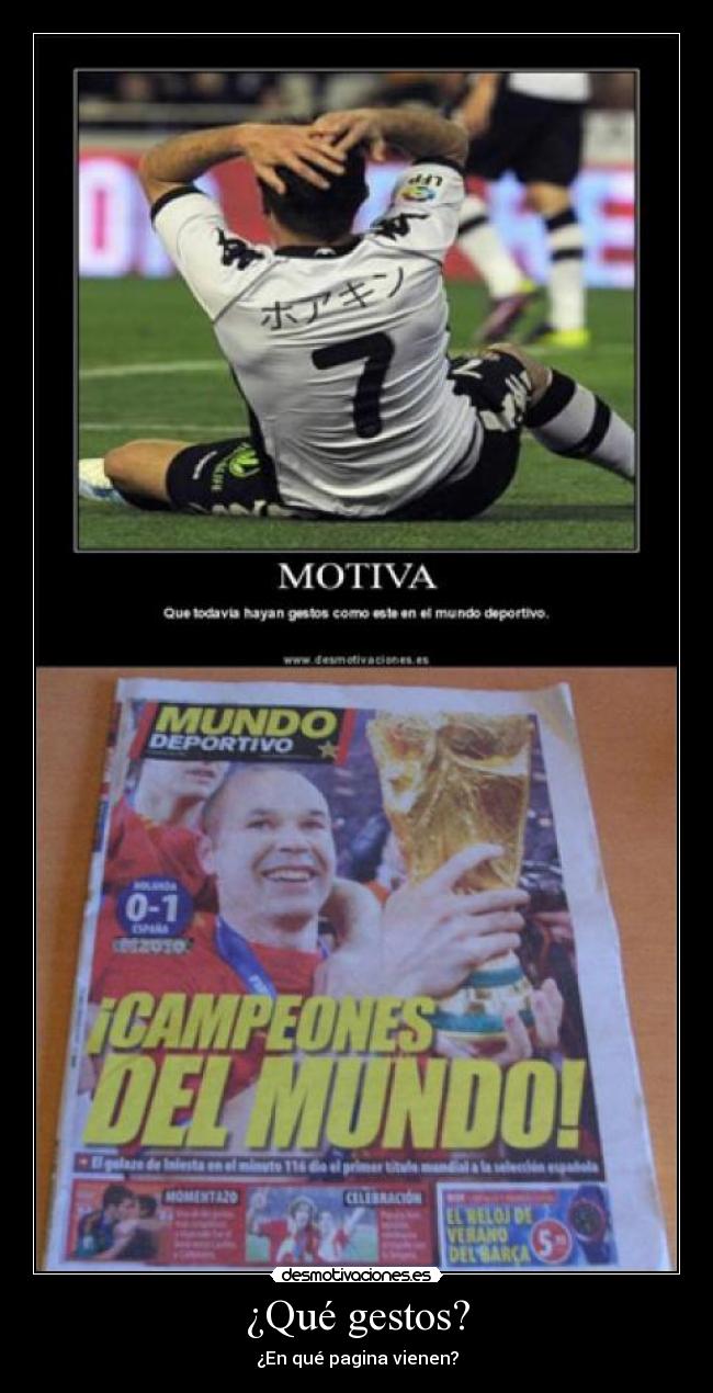 ¿Qué gestos? - ¿En qué pagina vienen?