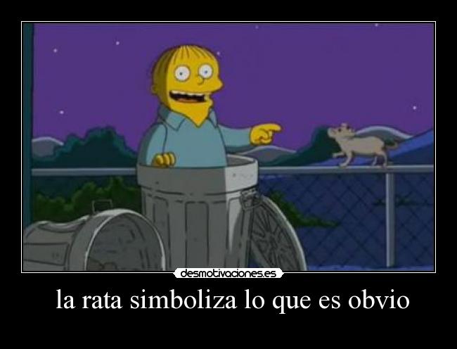 la rata simboliza lo que es obvio -
