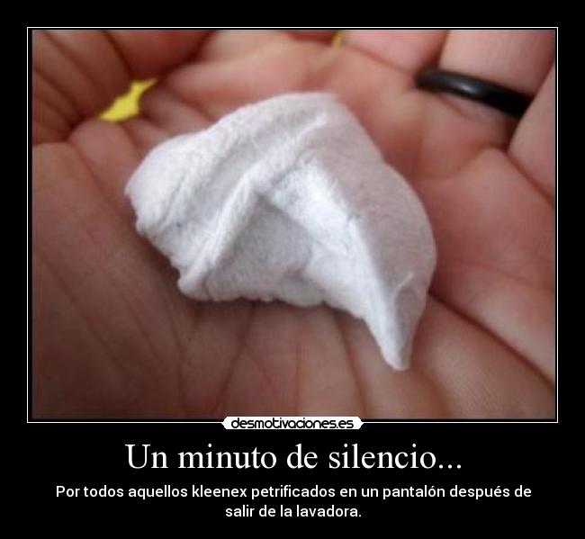 Un minuto de silencio... -