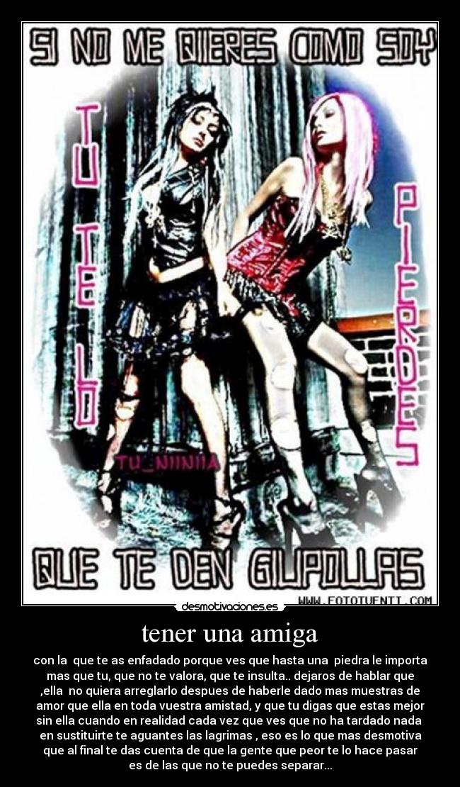 tener una amiga - 