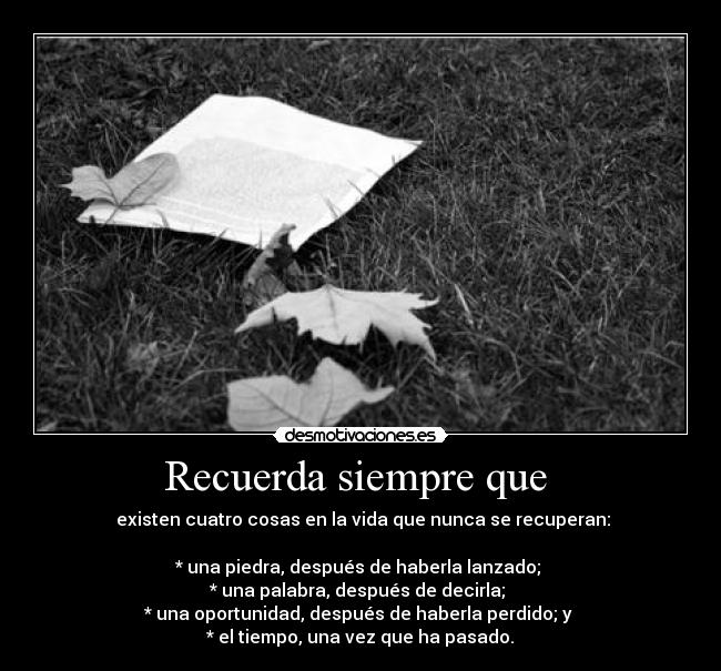 Recuerda siempre que -