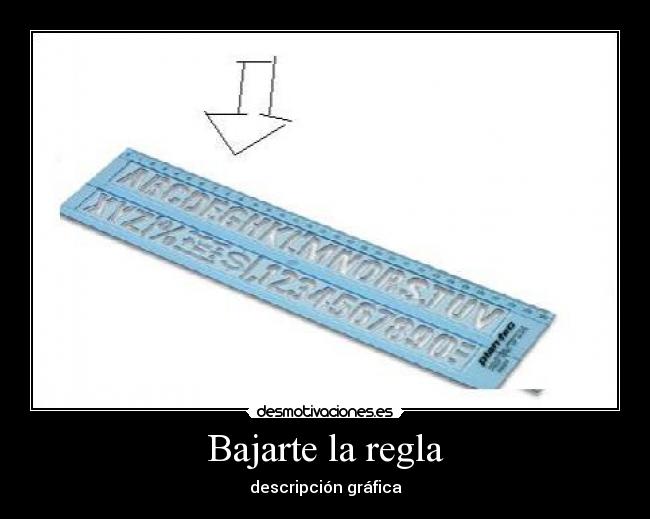Bajarte la regla - descripción gráfica
