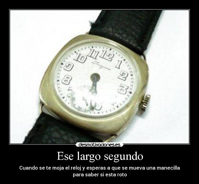 Ese largo segundo -