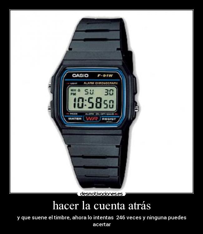 hacer la cuenta atrás - 