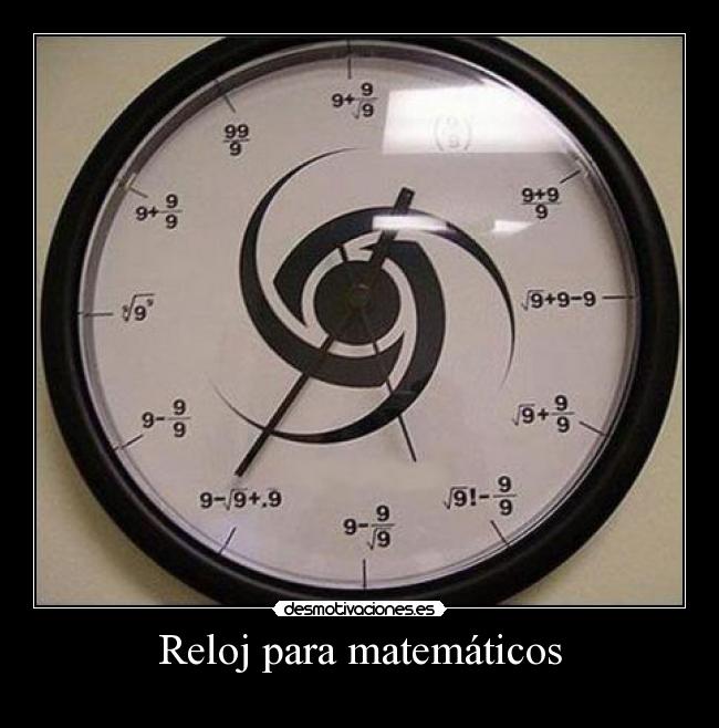 Reloj para matemáticos -