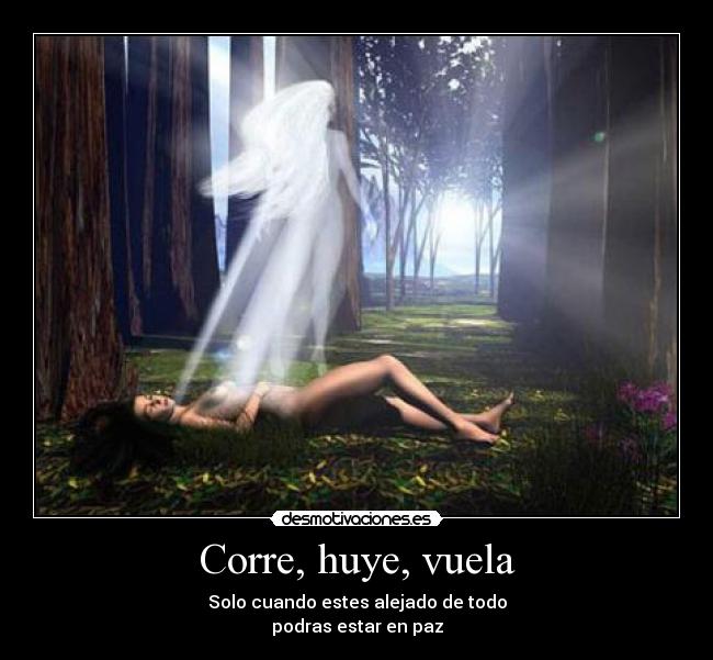 Corre, huye, vuela -