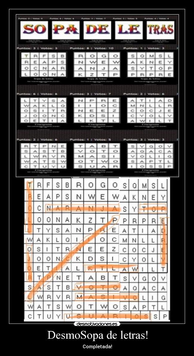 DesmoSopa de letras! -