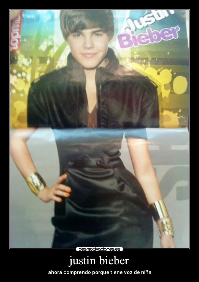 justin bieber - ahora comprendo porque tiene voz de niña