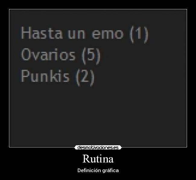 Rutina - Definición gráfica