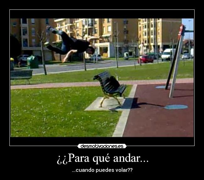 ¿¿Para qué andar... - ...cuando puedes volar??