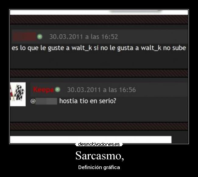 Sarcasmo, - Definición gráfica