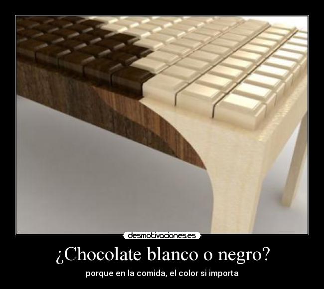¿Chocolate blanco o negro? - 