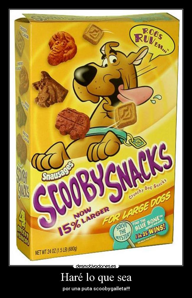 Haré lo que sea - por una puta scoobygalleta!!!