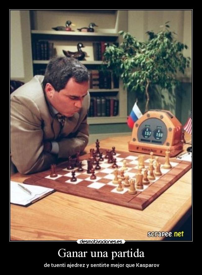 Ganar una partida -  de tuenti ajedrez y sentirte mejor que Kasparov