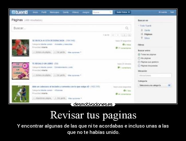Revisar tus paginas -