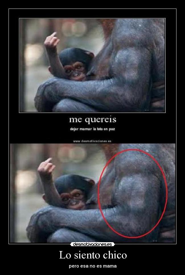 Lo siento chico - pero esa no es mama