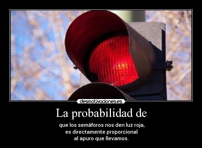 La probabilidad de -