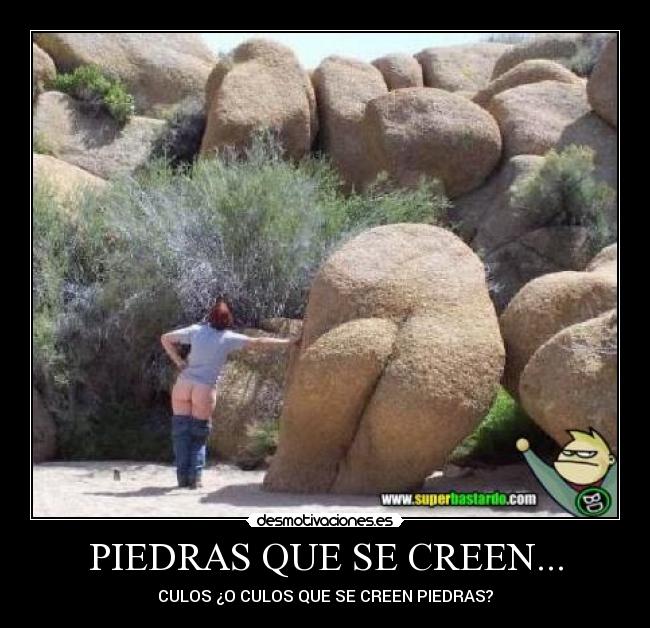 PIEDRAS QUE SE CREEN... - CULOS ¿O CULOS QUE SE CREEN PIEDRAS?