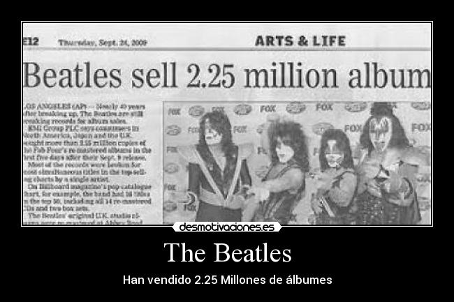 The Beatles - Han vendido 2.25 Millones de álbumes