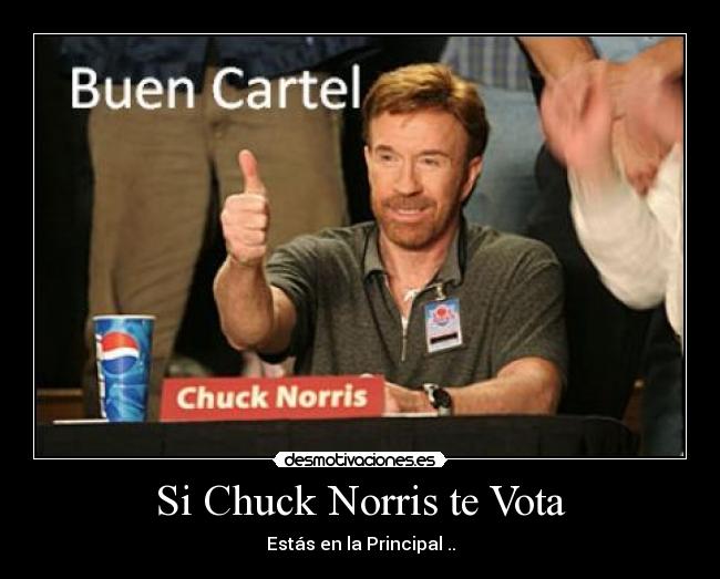 Si Chuck Norris te Vota - Estás en la Principal ..