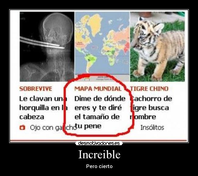 Increible - Pero cierto