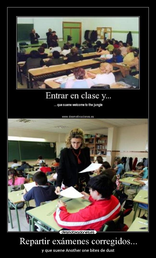 Repartir exámenes corregidos... -