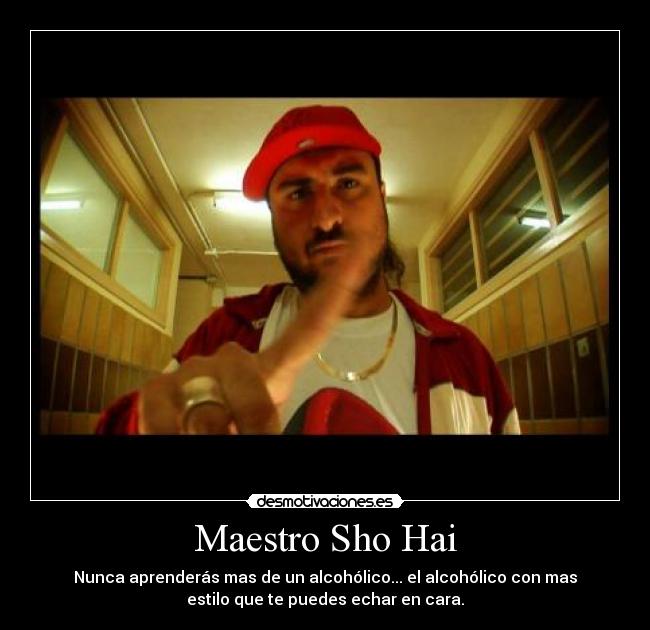 Maestro Sho Hai - Nunca aprenderás mas de un alcohólico... el alcohólico con mas
estilo que te puedes echar en cara.