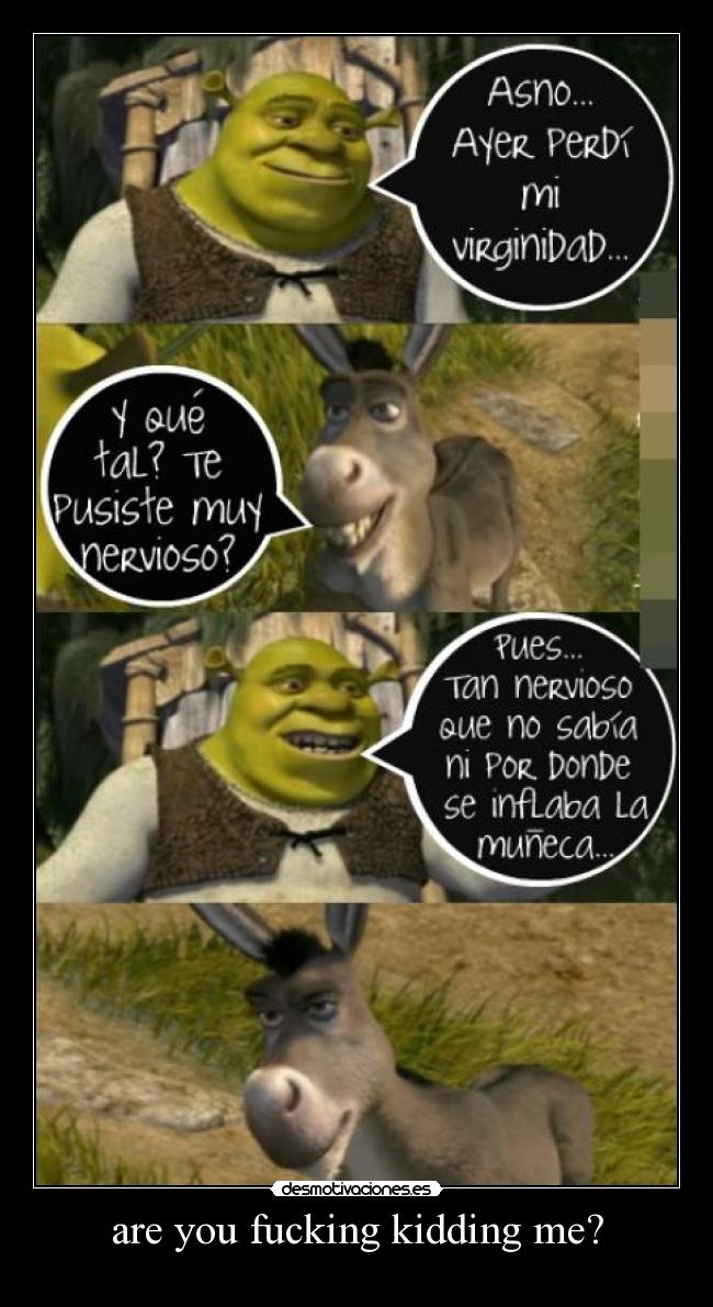 are you fucking kidding me? - 