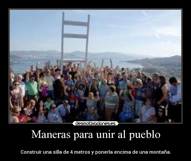 Maneras para unir al pueblo -