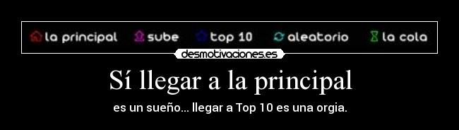 Sí llegar a la principal -