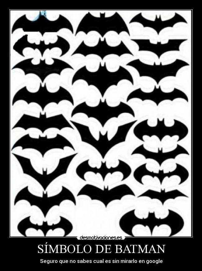 SÍMBOLO DE BATMAN - Seguro que no sabes cual es sin mirarlo en google