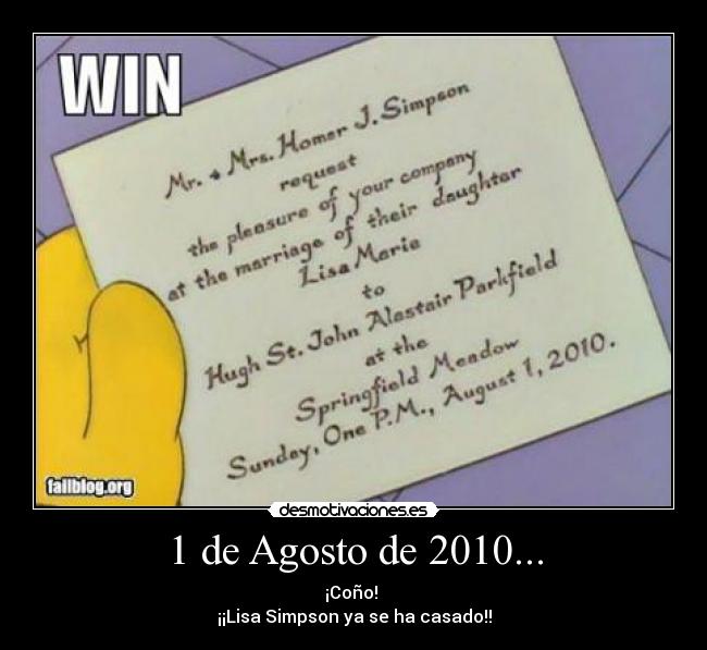 1 de Agosto de 2010... - 