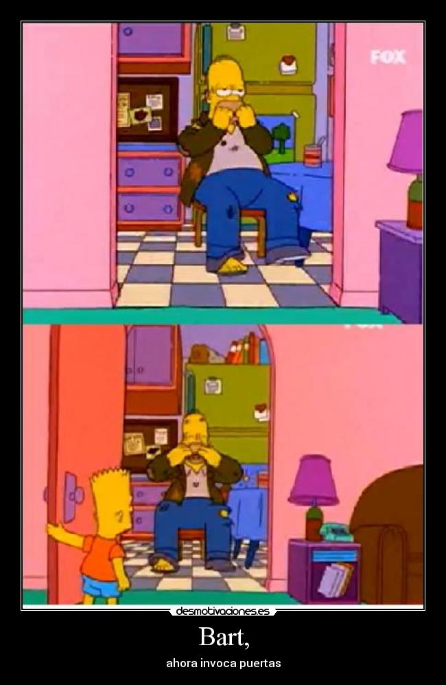 carteles bart los simpsons error homer desmotivaciones