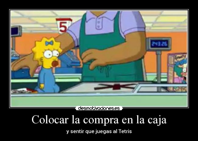 Colocar la compra en la caja - 