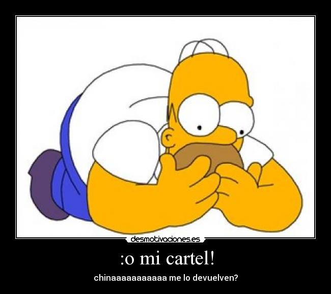 carteles homer simpson cola muelle china devolver homero marge bart desmotivaciones