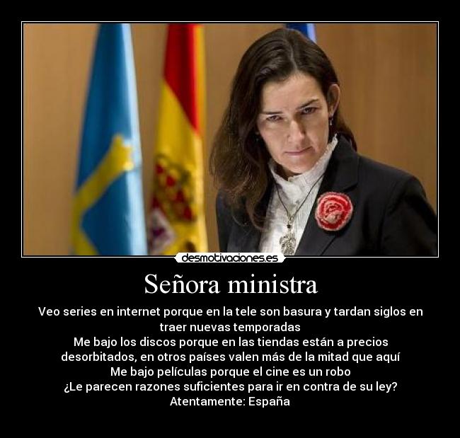 Señora ministra -