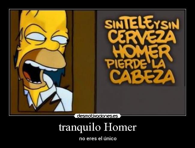 tranquilo Homer - no eres el único