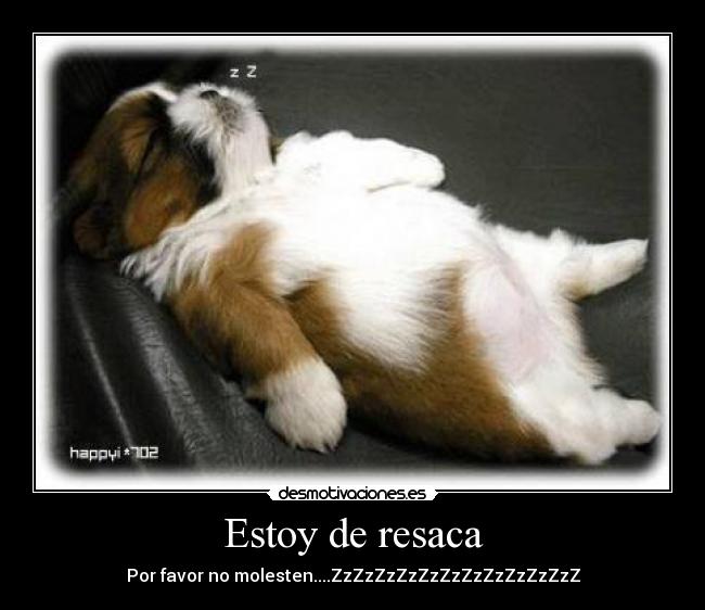 Estoy de resaca -