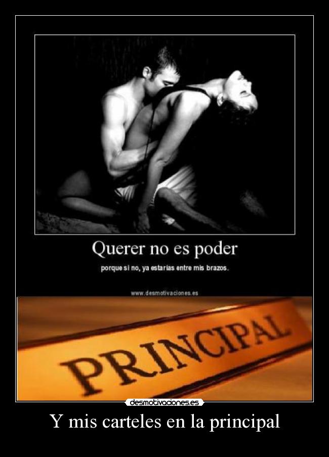 Y mis carteles en la principal -