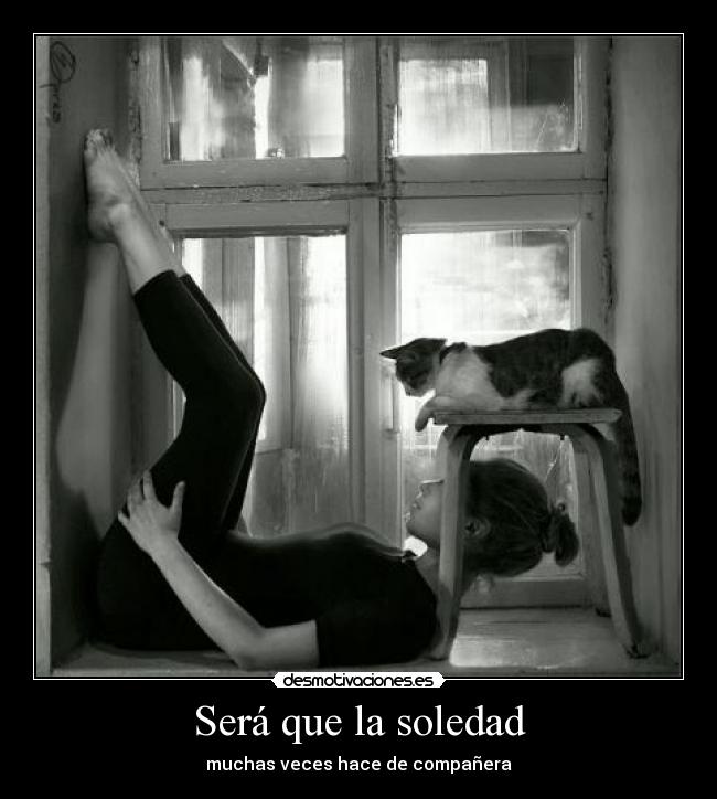 Será que la soledad - muchas veces hace de compañera