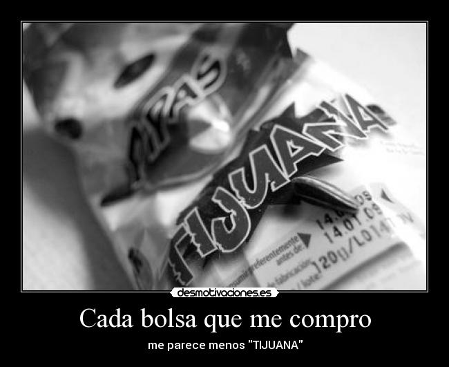 Cada bolsa que me compro - me parece menos TIJUANA