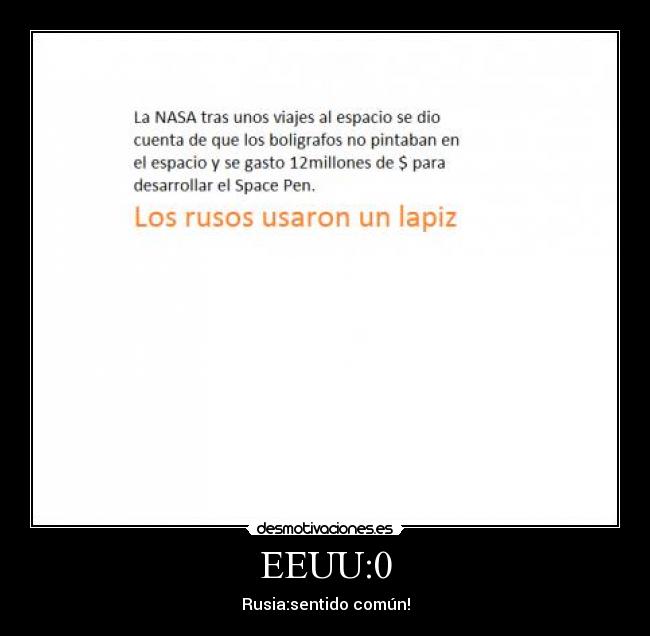 EEUU:0 - Rusia:sentido común!