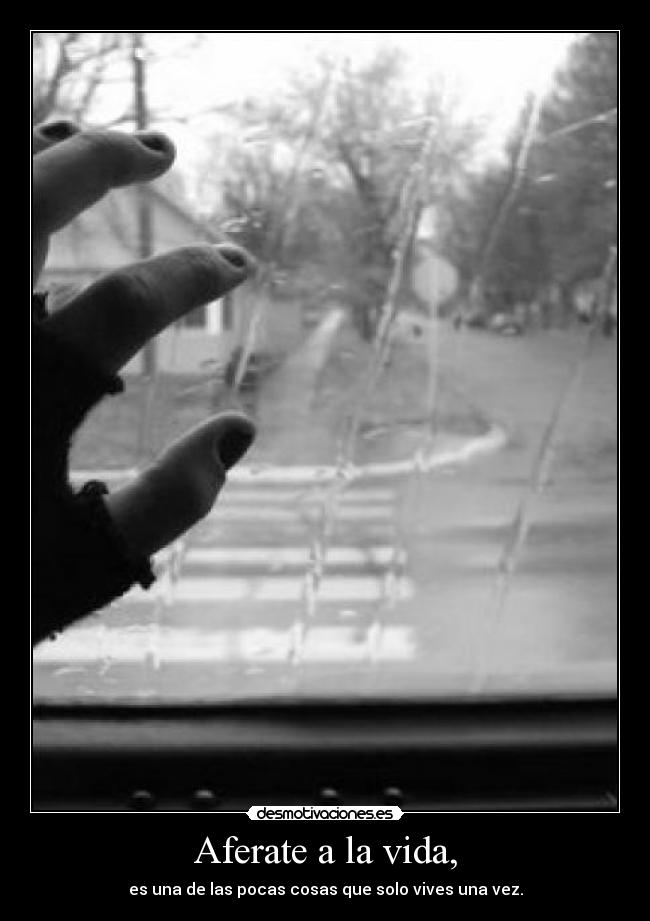 Aferate a la vida, -