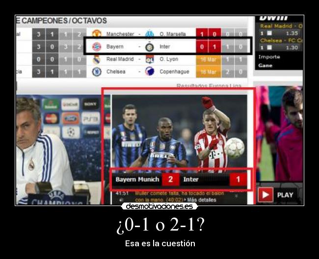 ¿0-1 o 2-1? - Esa es la cuestión