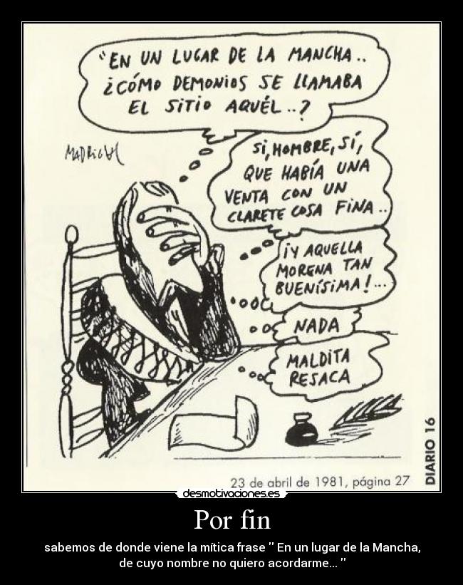 EN UN LUGAR DE LA MANCHA EN CUYO NOMBRE en un lugar de la mancha en cuyo nombre: