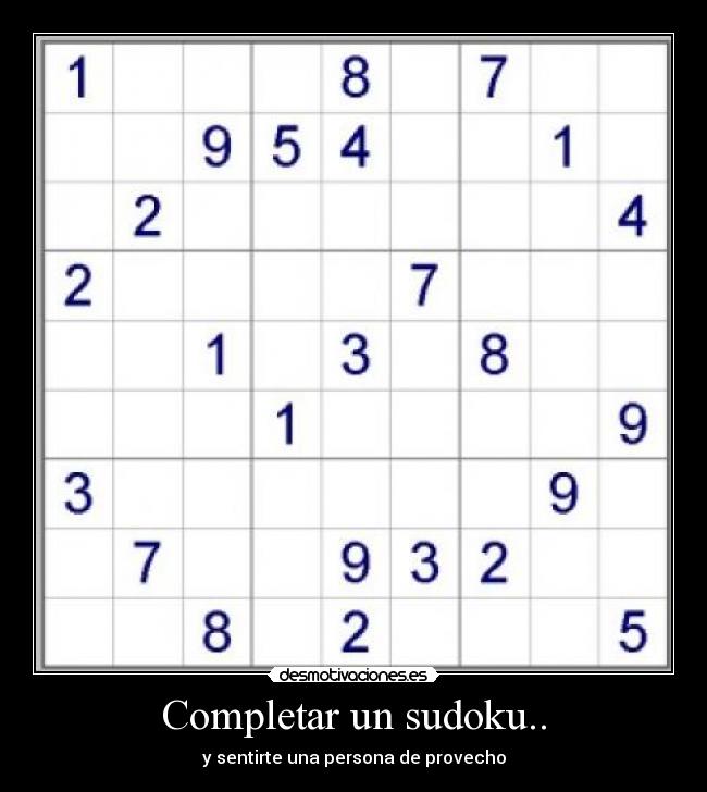 carteles sudoku desmotivaciones